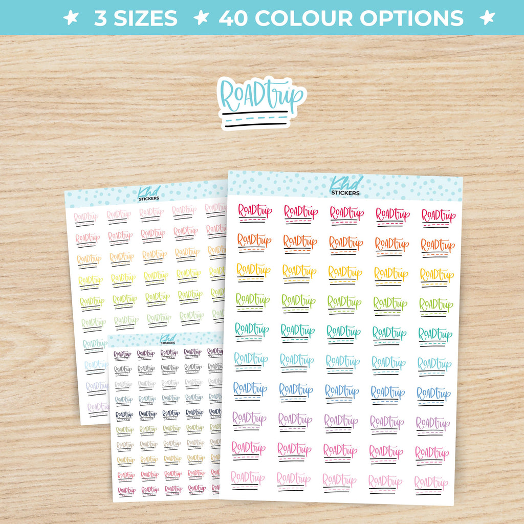 Road Trip Planner Stickers Small