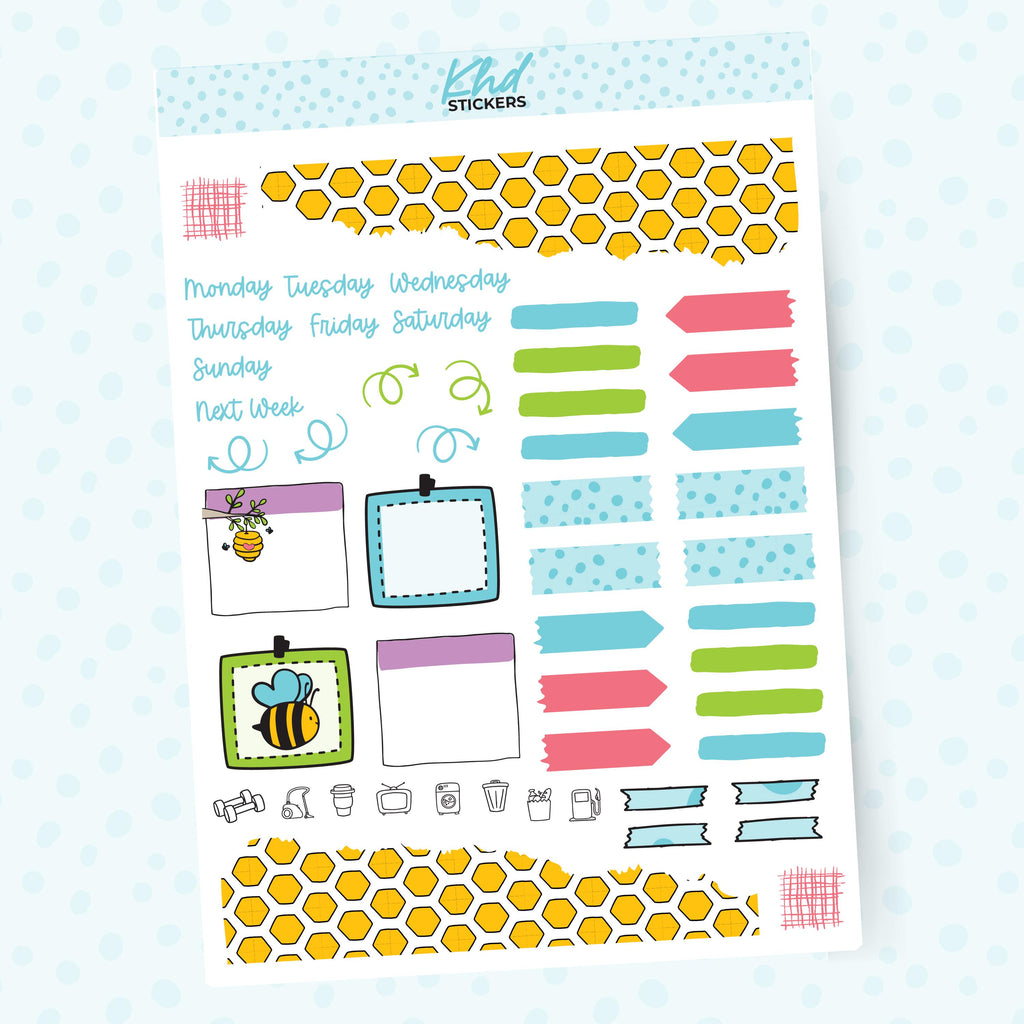 Busy Bee Journal Weekly Sticker Kit