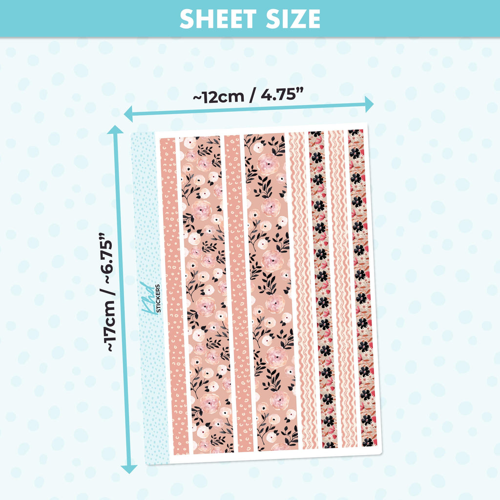 Floral Decorative Washi Strip Stickers