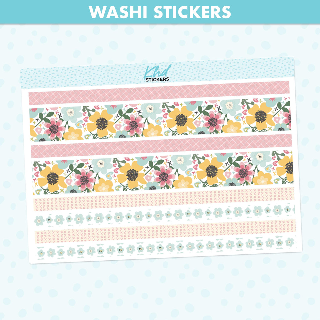 Pretty Floral Decorative Washi Strip Stickers