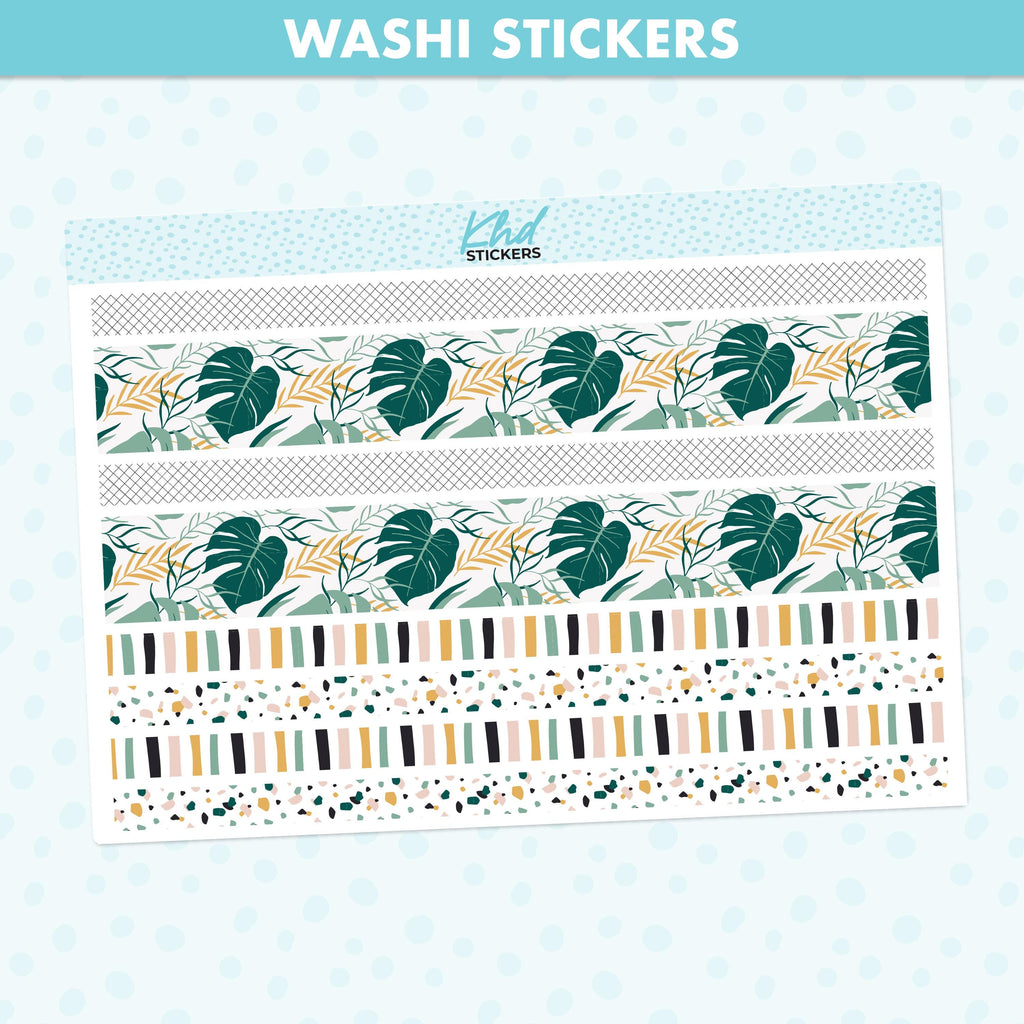 Tropical Decorative Washi Strip Stickers