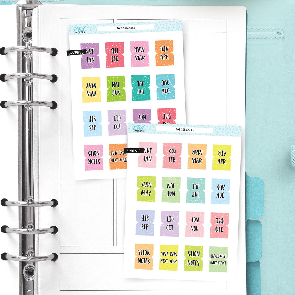 Sticker Tabs for Hobonichi Weeks and Small Planners