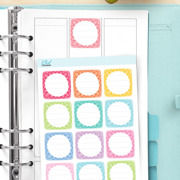 Doodle Squares Appointment Stickers — video