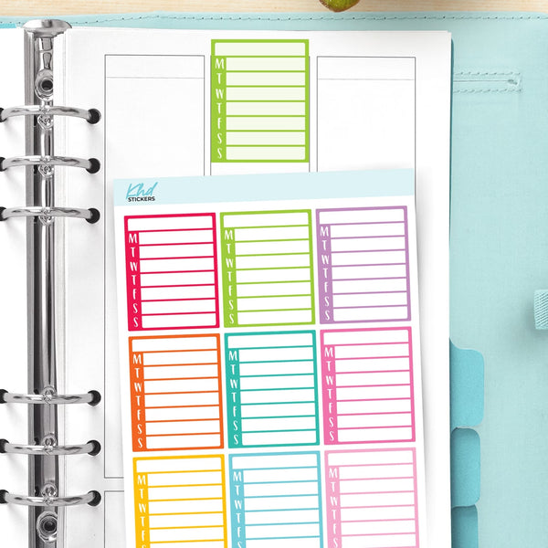 Weekly Sidebar Full Box Stickers — video