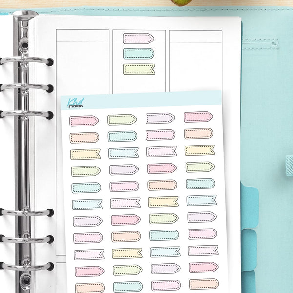 Doodle Note Flags Planner Stickers — video