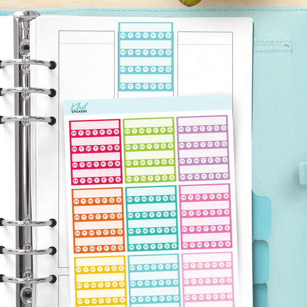Weekly Sidebar Habit Tracker Full Box Stickers — video