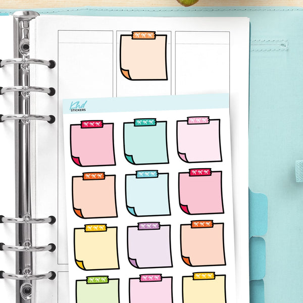 Sticky Note Squares Appointment Stickers — video