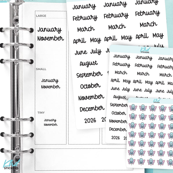 Months of the Year – Script Stickers for Planners — video