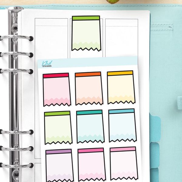 Ripped Notes Planner Stickers — video