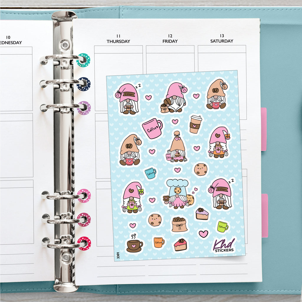 Cookies & Gnomes Stickers, Planner Stickers, Removable