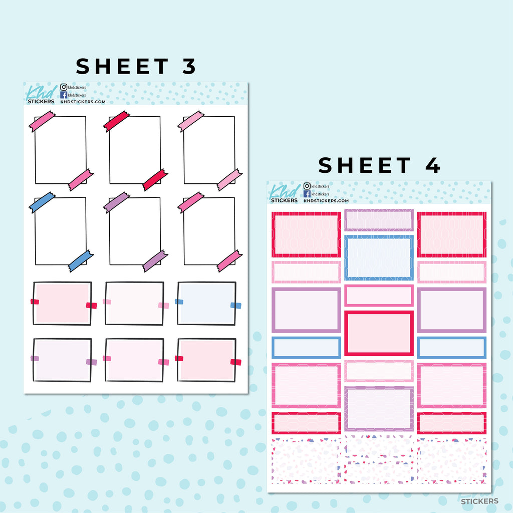 Monthly Functional Planner Sticker Kit - The Brights - Planner Stickers - Kit 4803