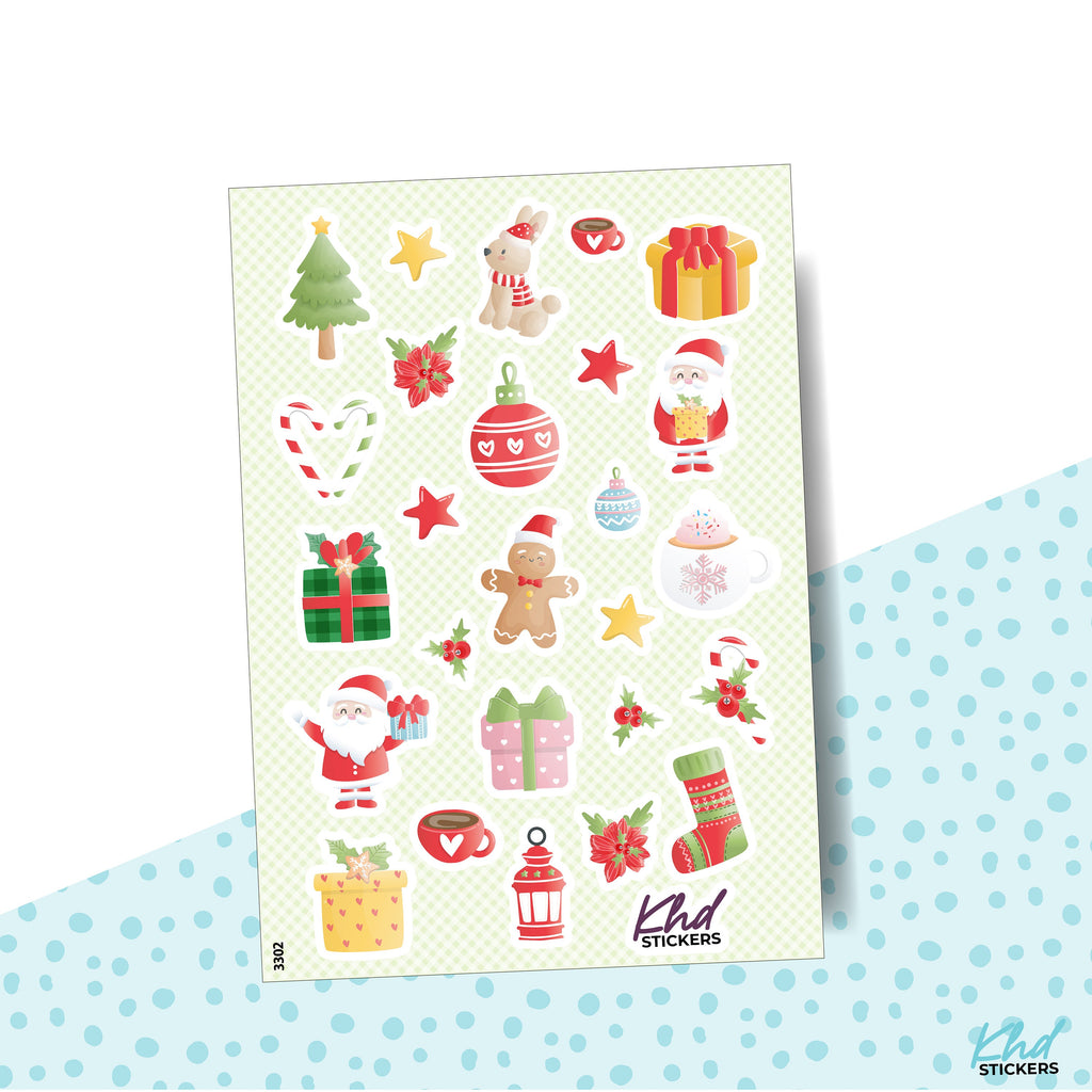 Fun Christmas Stickers, Planner Stickers, Removable