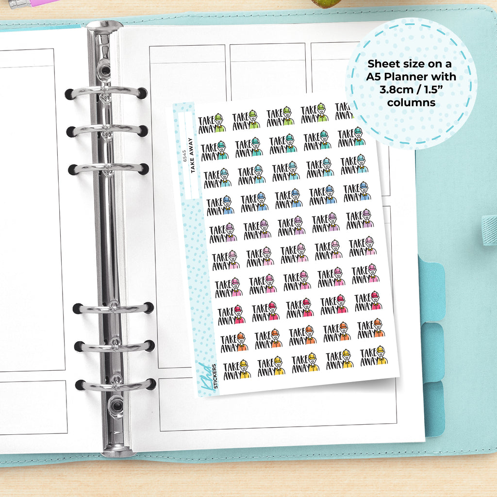 Take Away Stickers, Planner Stickers, Removable