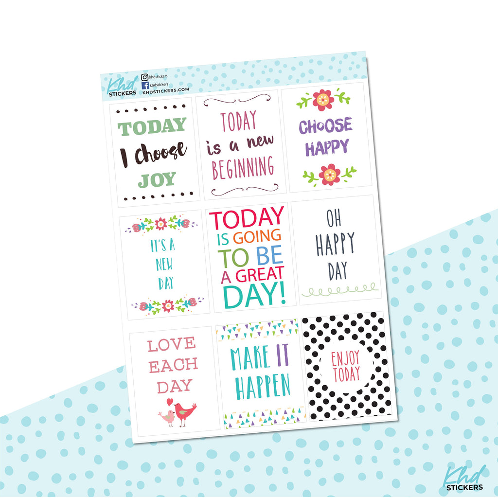 Affirmations & Quotes  Stickers, Planner Stickers, Removable
