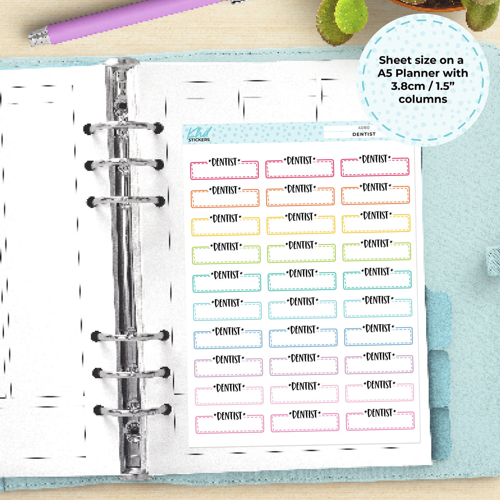 Dentist Stickers, Planner Stickers, Removable
