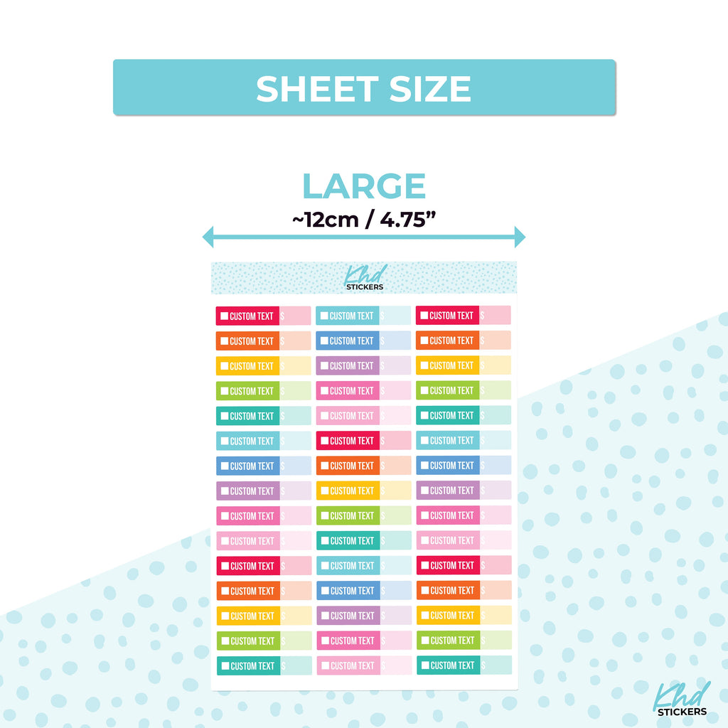 Design Your Own Budget Labels, Stickers, Planner Stickers, Removable