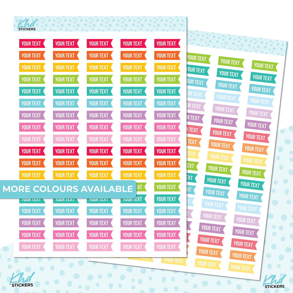 Design Your Own, Mini Flag Planner Stickers, Planner Stickers, Removable