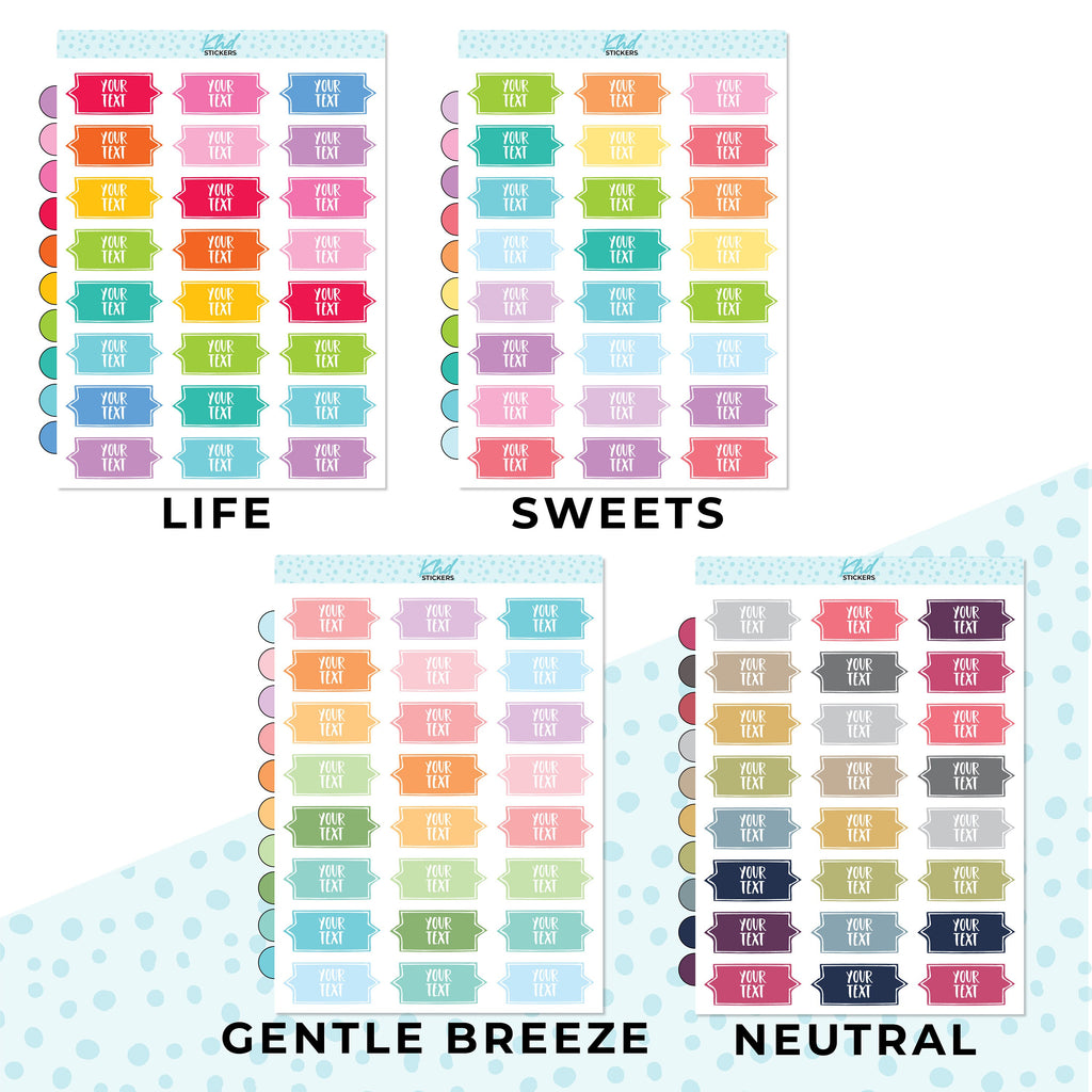 Design Your Own, Fun Header Stickers, Planner Stickers, Removable, Custom