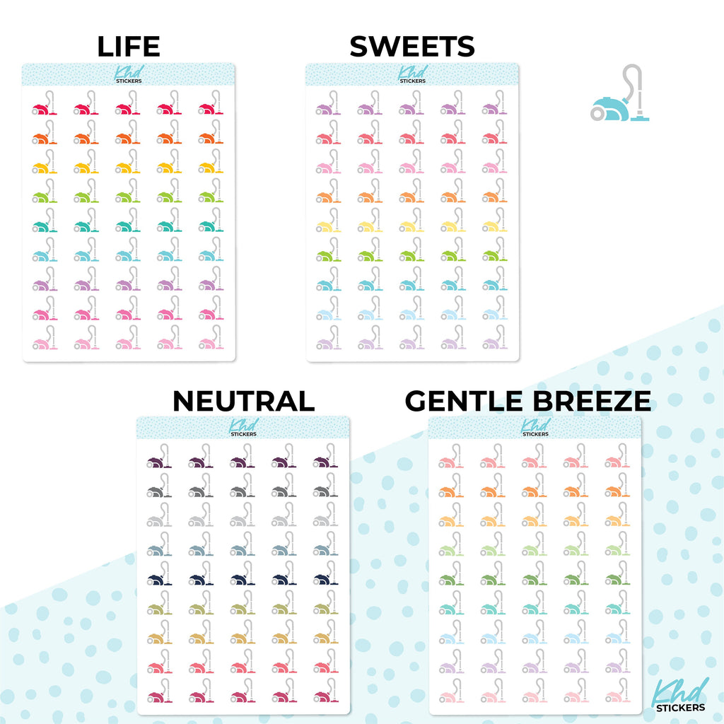 Vacuum Icon Stickers, Planner Stickers, Two sizes, Removable
