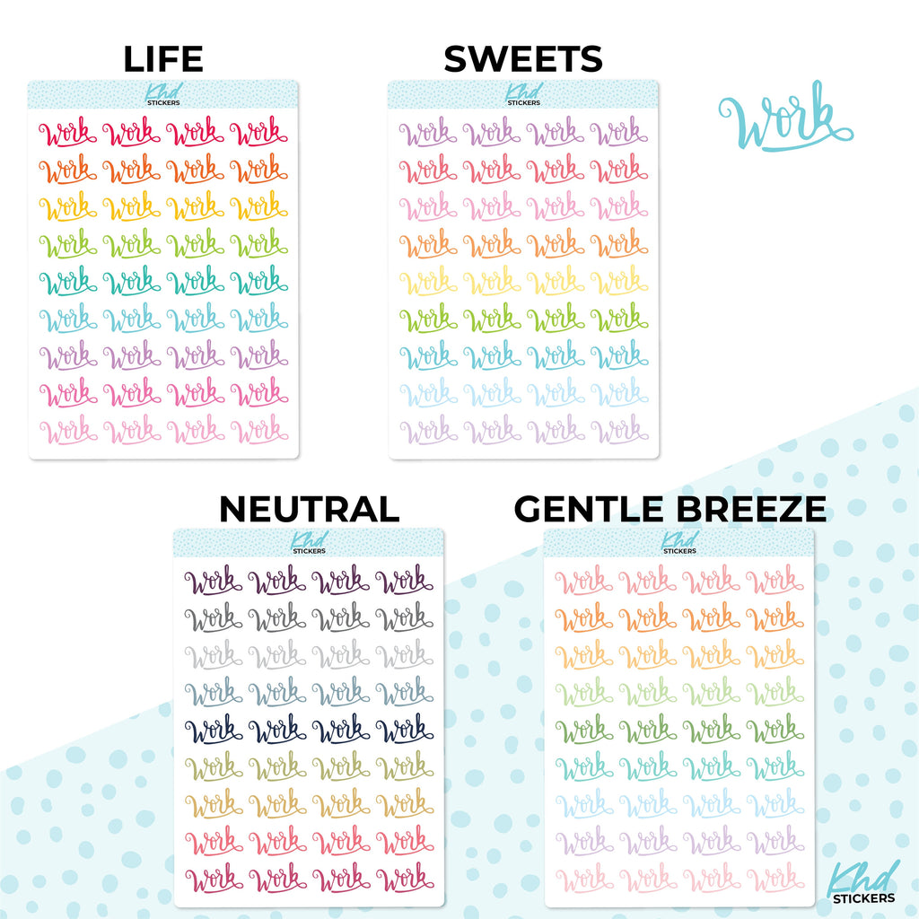 Work Stickers, Planner Stickers, Two sizes, Removable