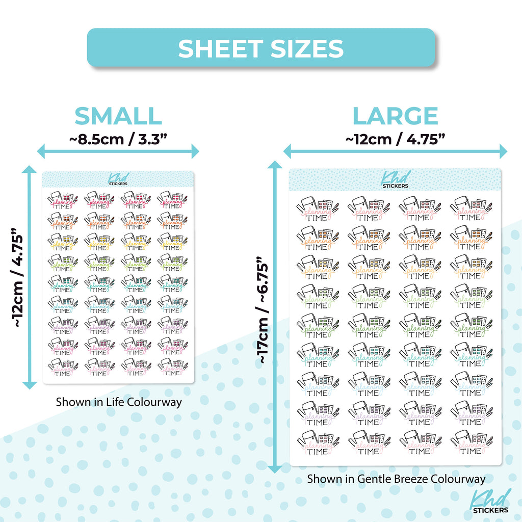 It's Planning Time Planner Stickers, Two Size Options, Removable