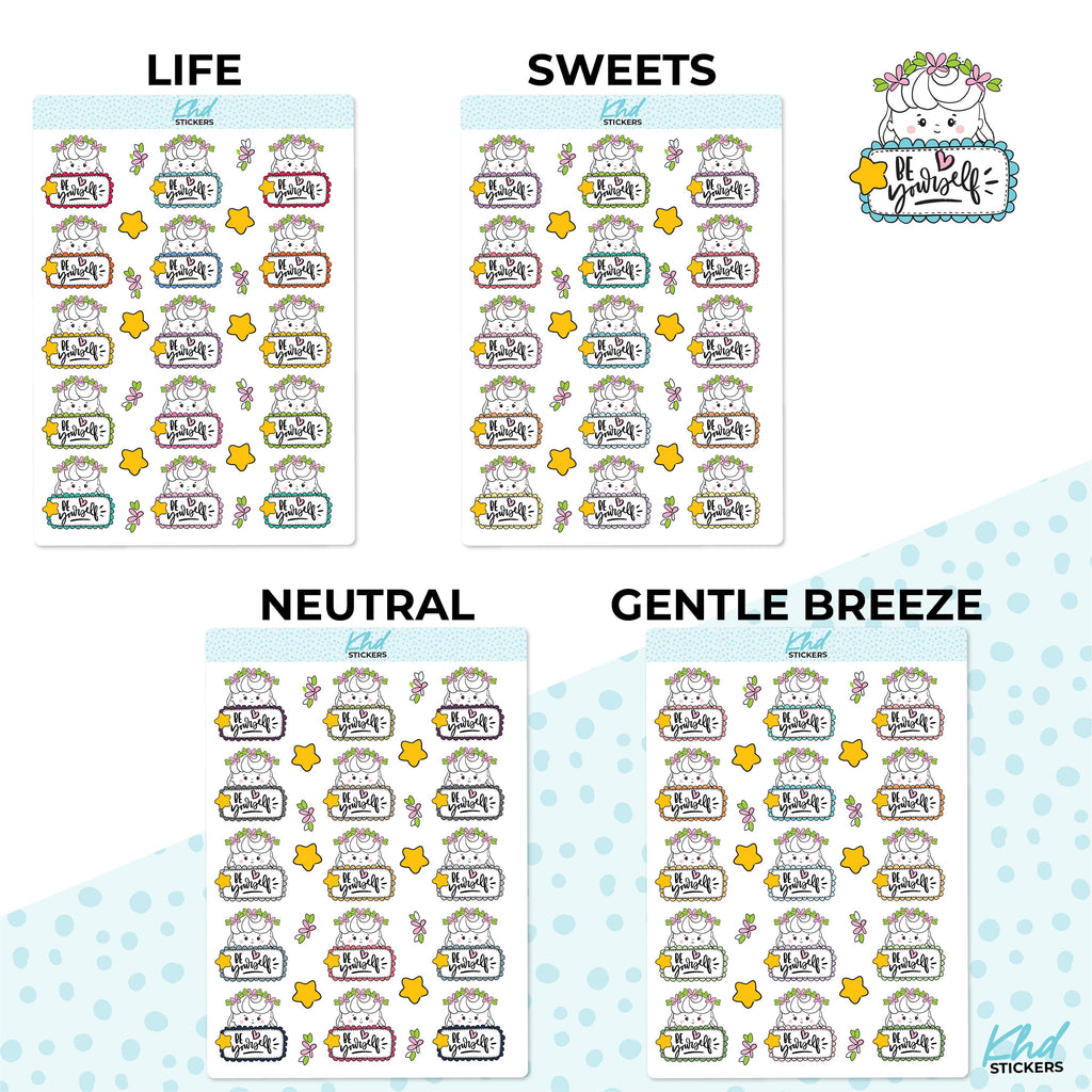 Be Yourself Planner Stickers with Planner Girl Martha