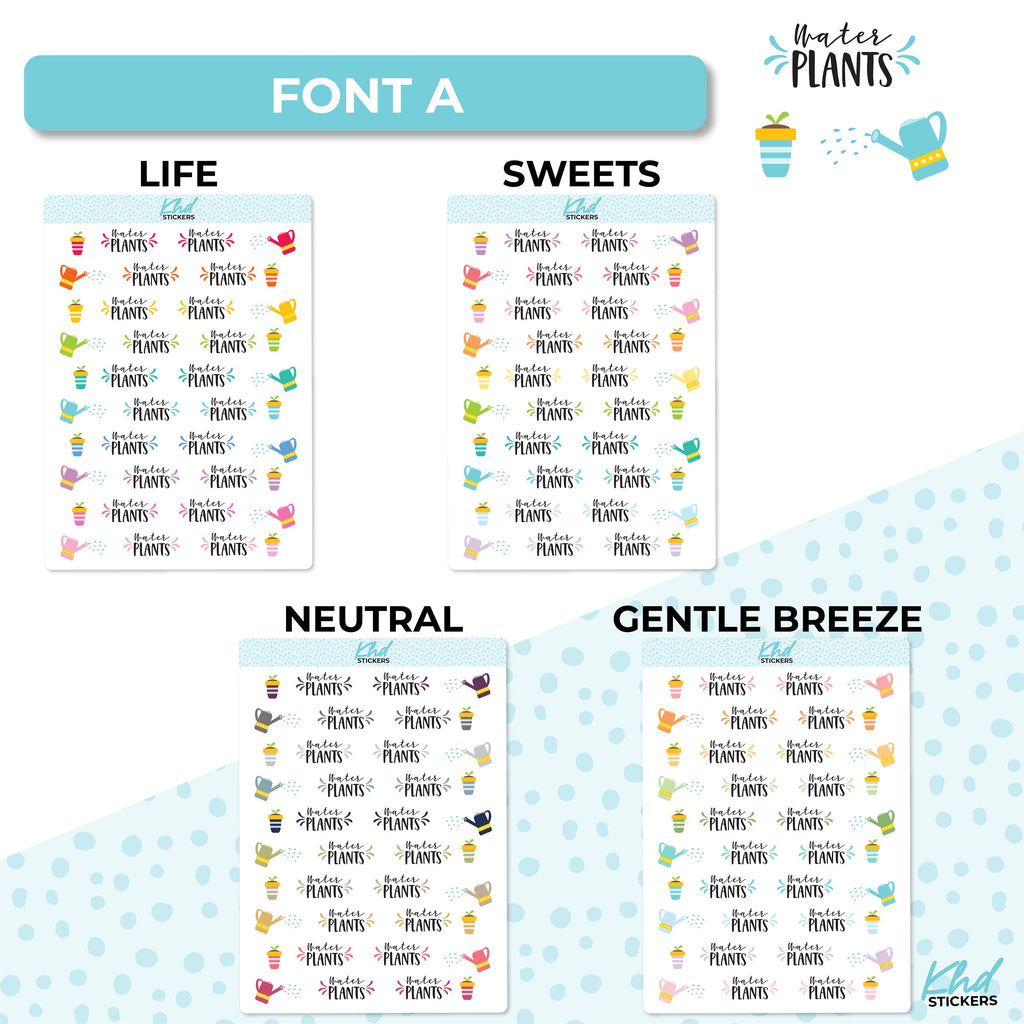 Water Plants Stickers, Planner Stickers, Removable