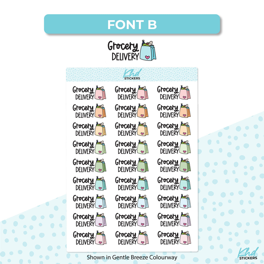 Grocery Delivery Stickers, Planner Stickers, Removable