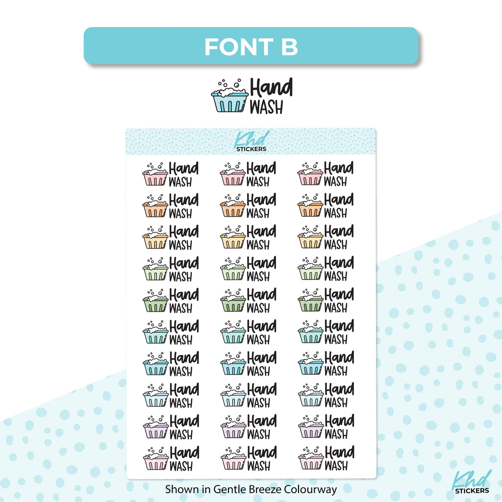 Hand Wash Stickers, Planner Stickers, Removable