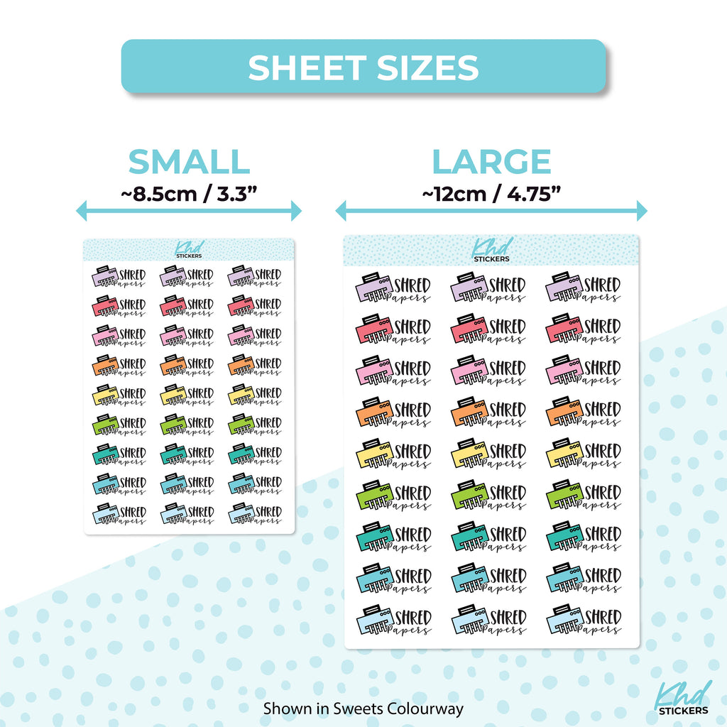 Shred Papers - Script Planner Stickers, Removable