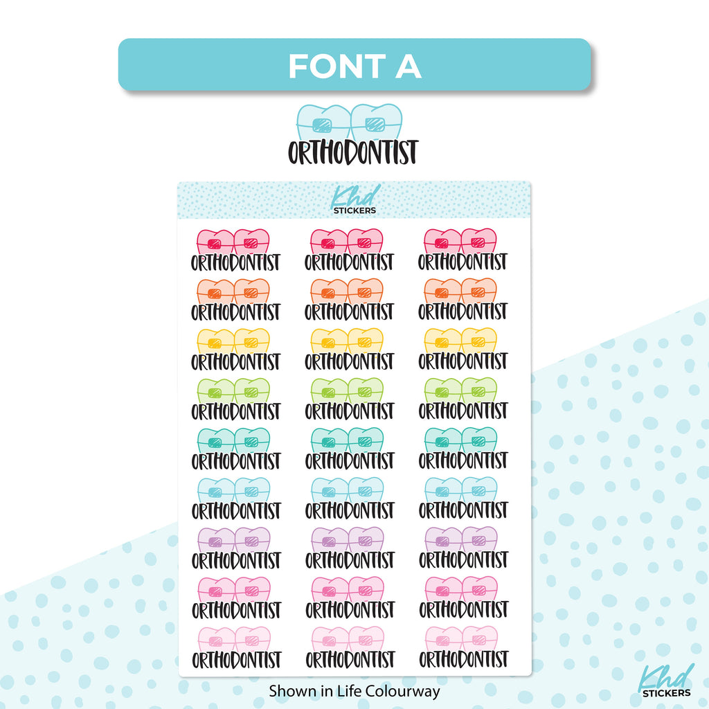 Orthodontist Stickers, Planner Stickers, Removable