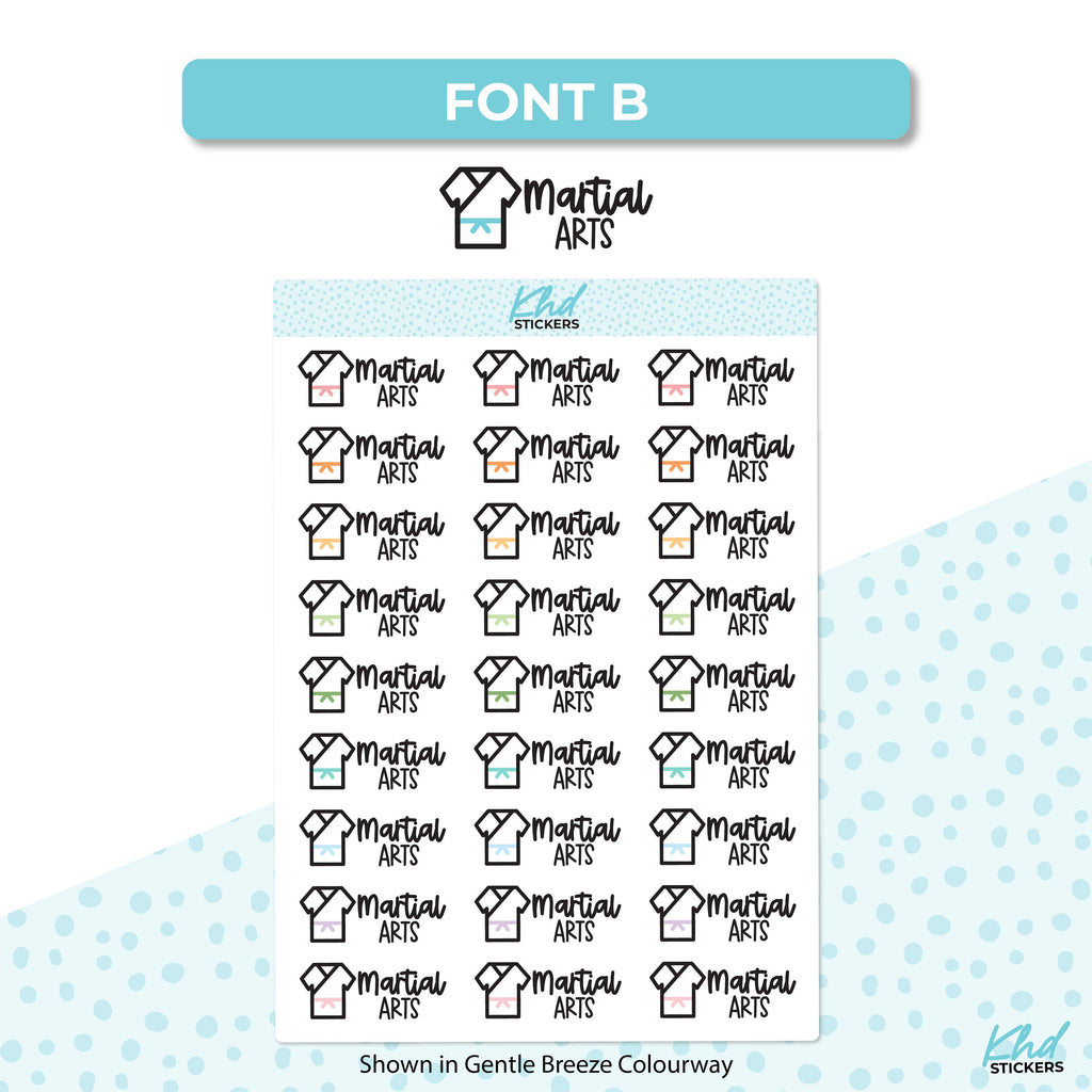Martial Arts Stickers, Planner Stickers, Removable