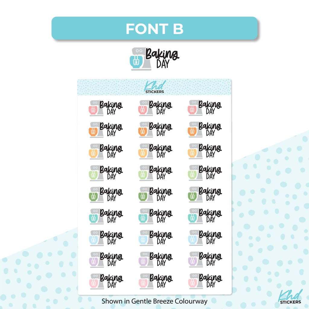 Baking Day Stickers, Planner Stickers, Removable