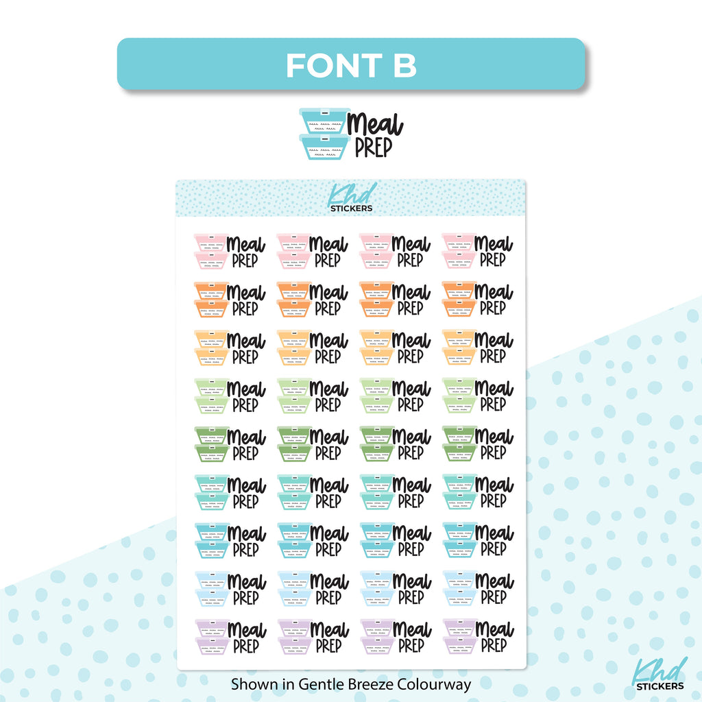 Meal Prep Stickers, Planner Stickers, Removable