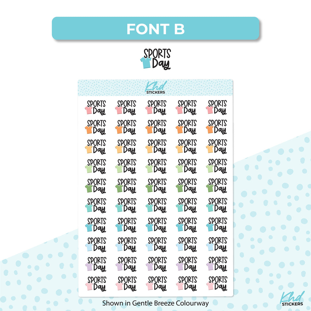 Sports Day Stickers, Planner Stickers, Removable