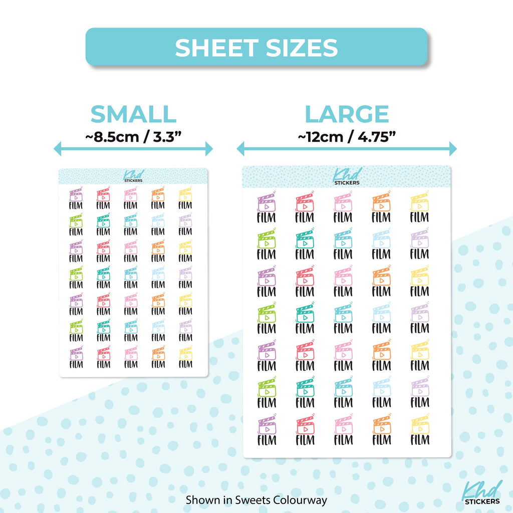 Film Planner Stickers, Removable