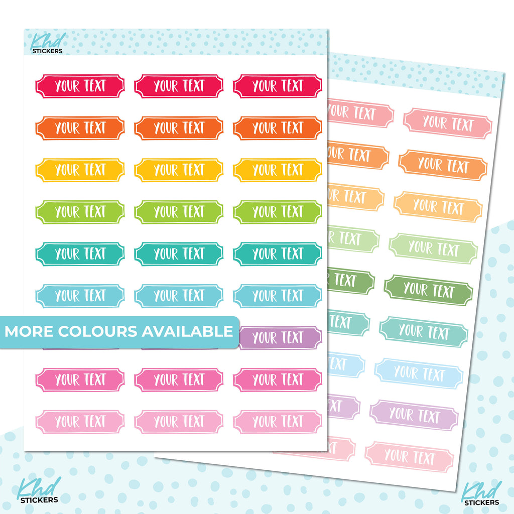 Design Your Own, Fun Header Stickers, Planner Stickers, Removable