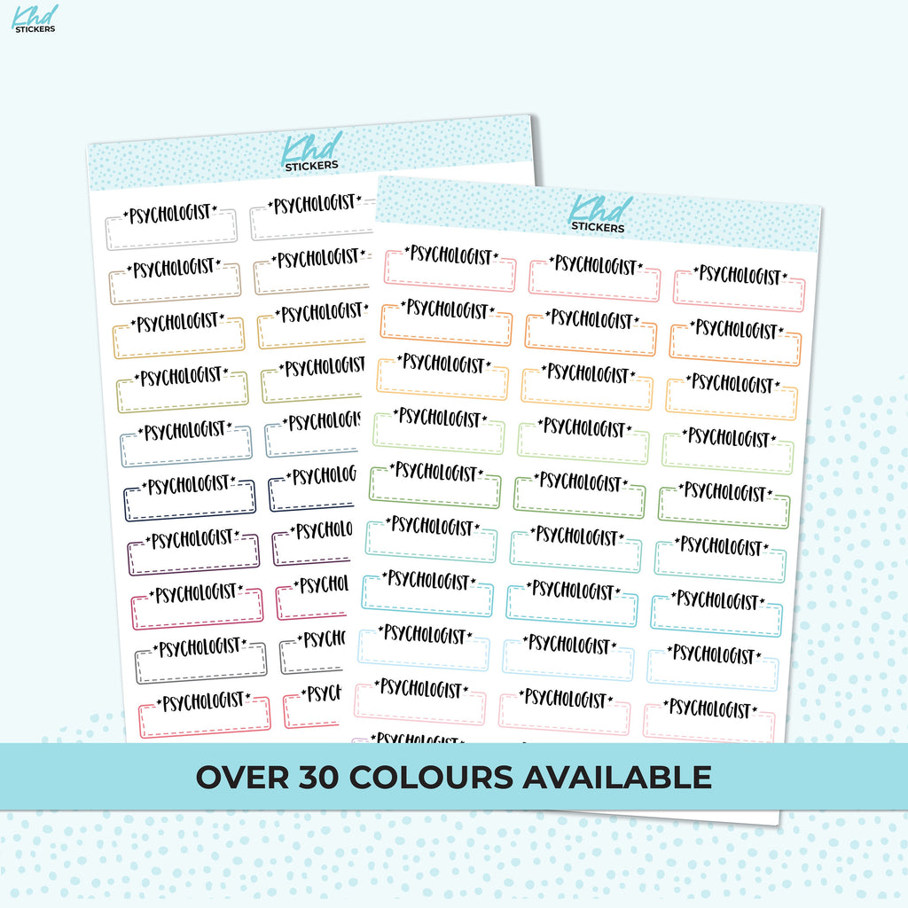Psychologist Stickers, Planner Stickers, Removable