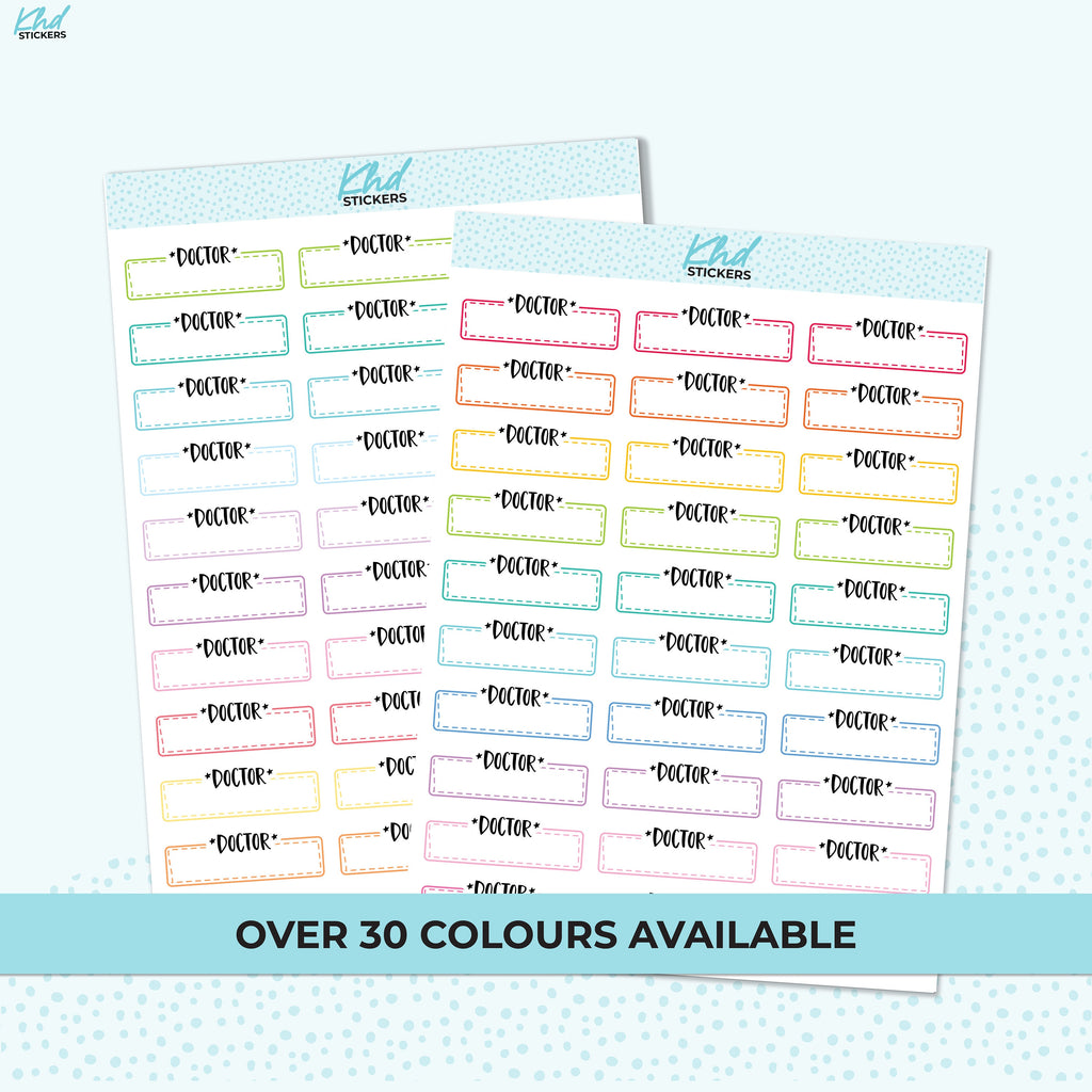 Doctor Stickers, Planner Stickers, Removable