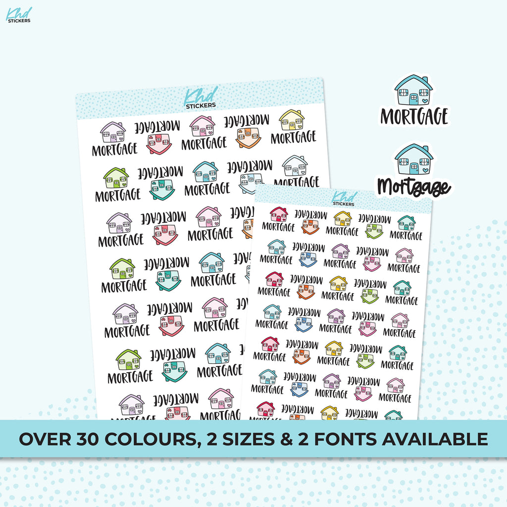 Mortgage Planner Stickers, Removable
