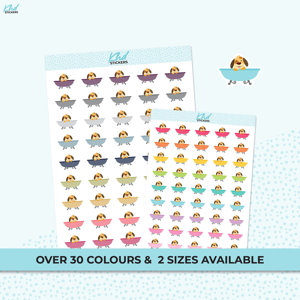 Dog Grooming Stickers, Planner Stickers, Two Sizes, Removable