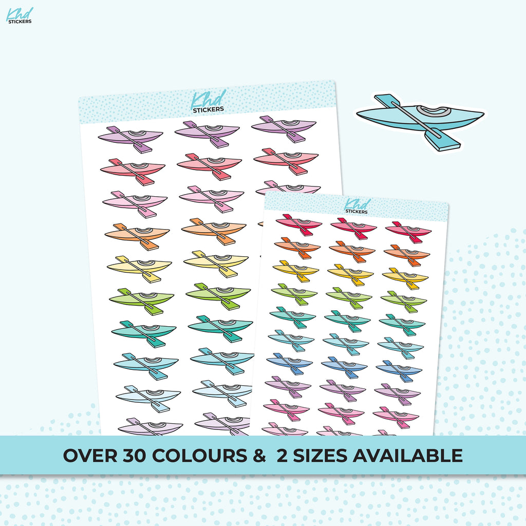 Kayak Planner Stickers, Two Sizes, Removable