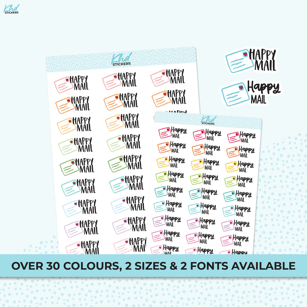 Happy Mail Stickers, Planner Stickers, Removable