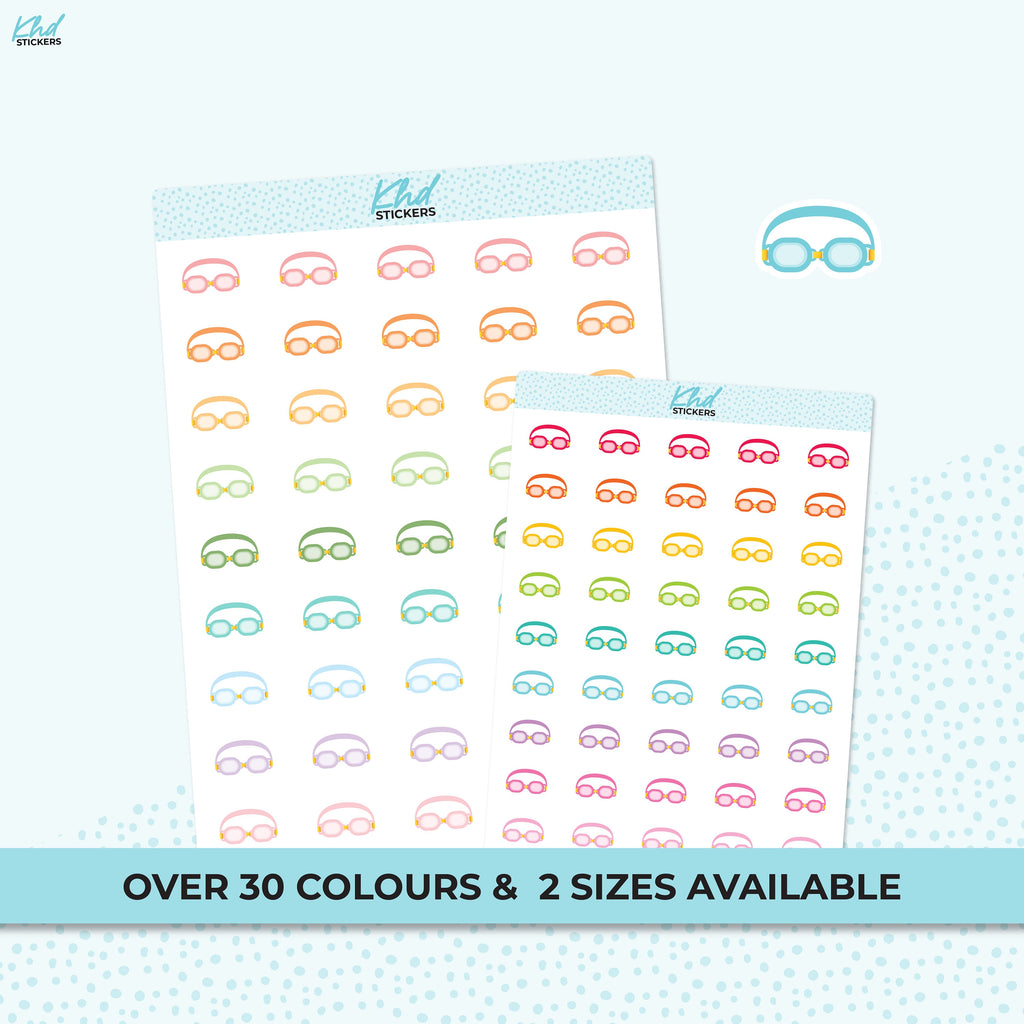 Swimming Goggles, Icon Planner Stickers , Mini Collection