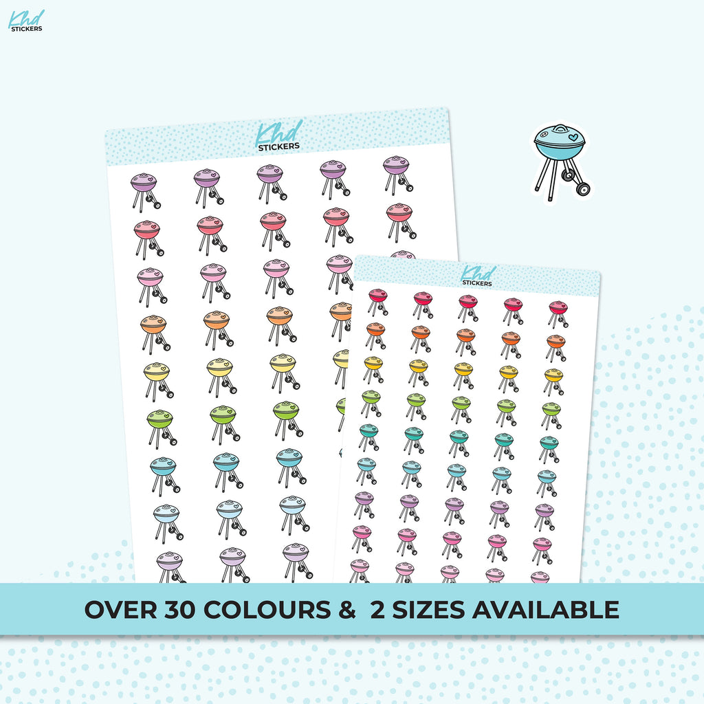 BBQ Icon Stickers, Planner Stickers, Removable