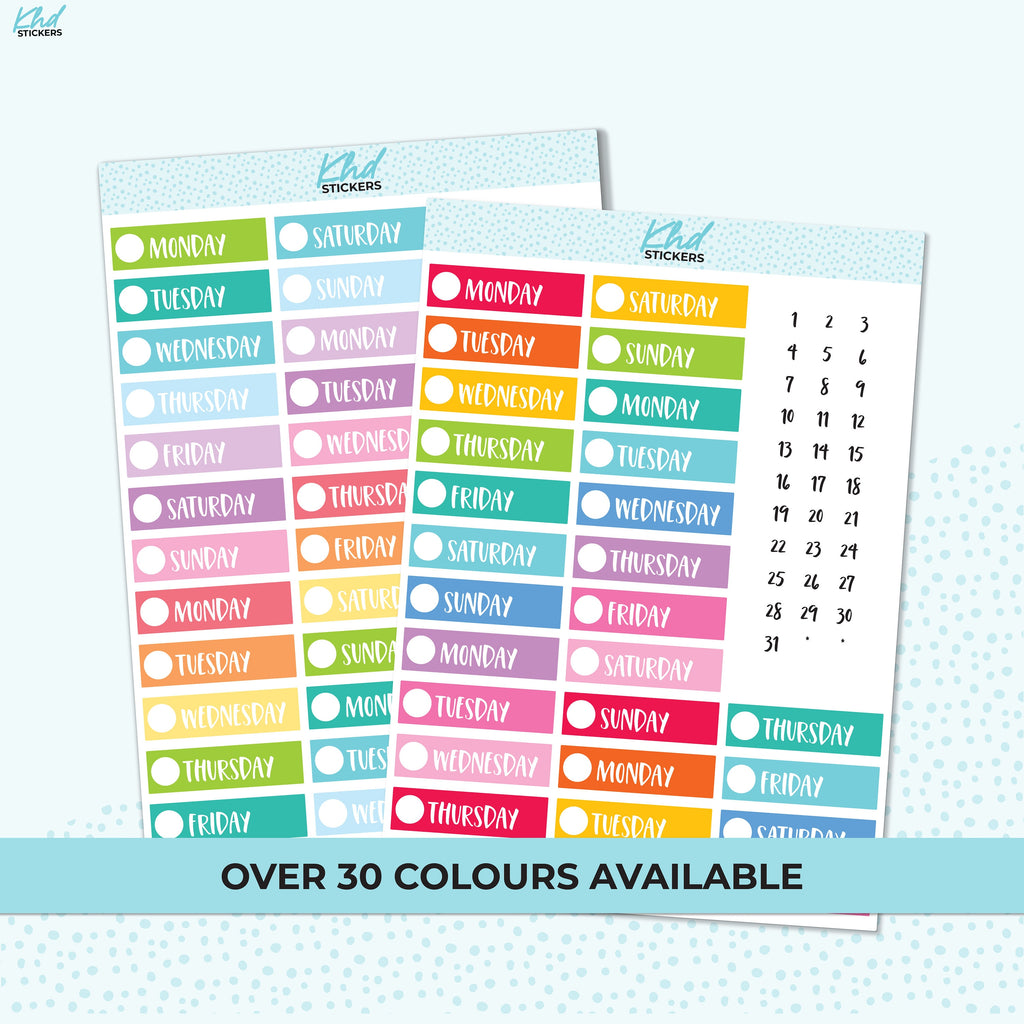 Date Covers with Numbers, Planner Stickers, Removable