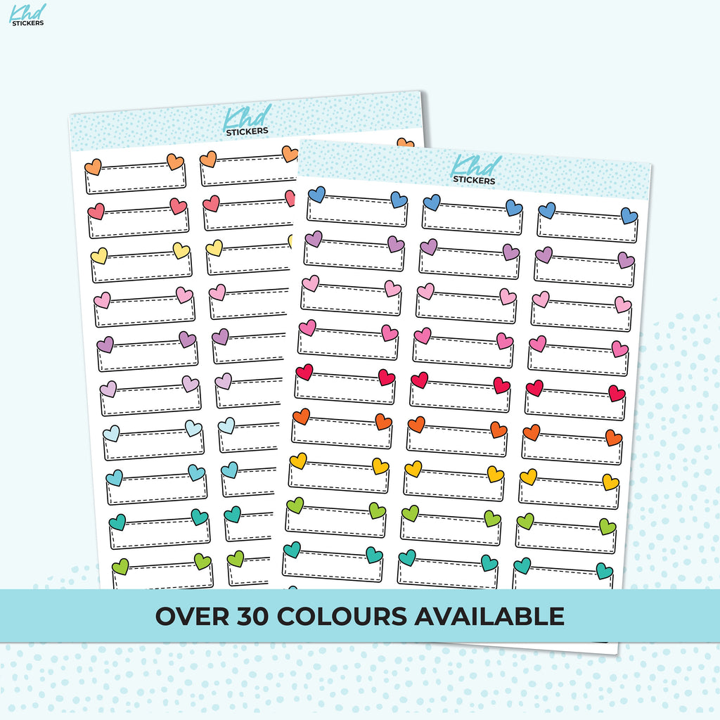 Double Hearts Appointment Stickers, Planner Stickers, Removable Vinyl
