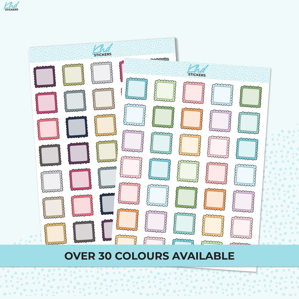 Square Doodle Box Appointment Stickers, Planner Stickers, Removable Vinyl