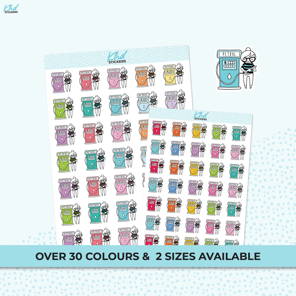 Petrol Planner Girl Stickers, Planner Stickers , Removable
