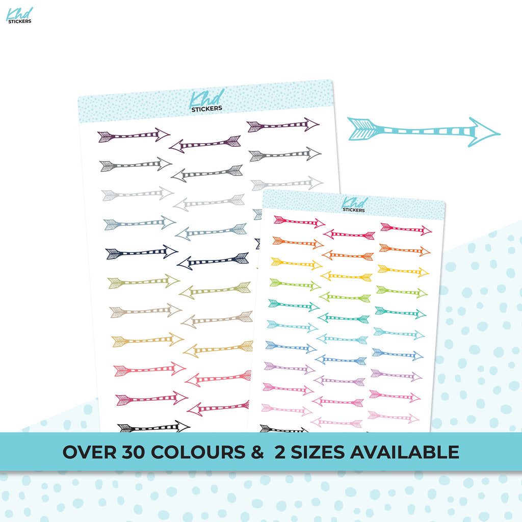 Arrow Stickers, Planner Stickers, Two Sizes, Removable
